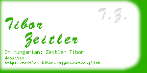 tibor zeitler business card